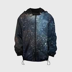 Куртка с капюшоном детская Темное космическое звездное небо, цвет: 3D-черный