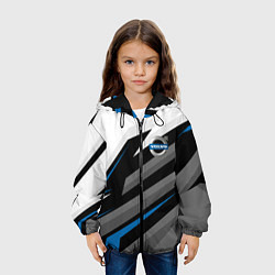 Куртка с капюшоном детская Volvo - blue sport, цвет: 3D-черный — фото 2