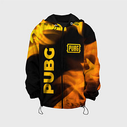 Куртка с капюшоном детская PUBG - gold fire gradient, цвет: 3D-черный
