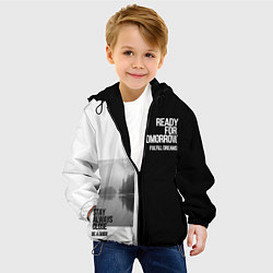 Куртка с капюшоном детская Чёрно белый Stay always close be a guide мечты, цвет: 3D-черный — фото 2