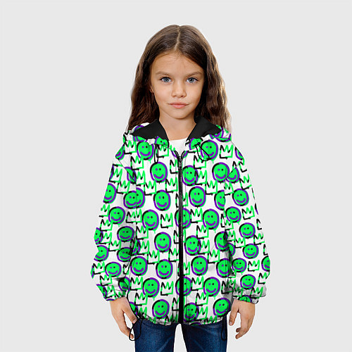 Детская куртка The Crowned smiley / 3D-Черный – фото 3