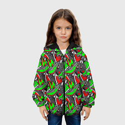 Куртка с капюшоном детская Разноцветные кеды, цвет: 3D-черный — фото 2