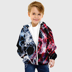 Куртка с капюшоном детская Дым и стрелки, цвет: 3D-белый — фото 2