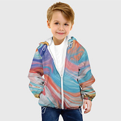 Куртка с капюшоном детская Цветной вихрь, цвет: 3D-белый — фото 2