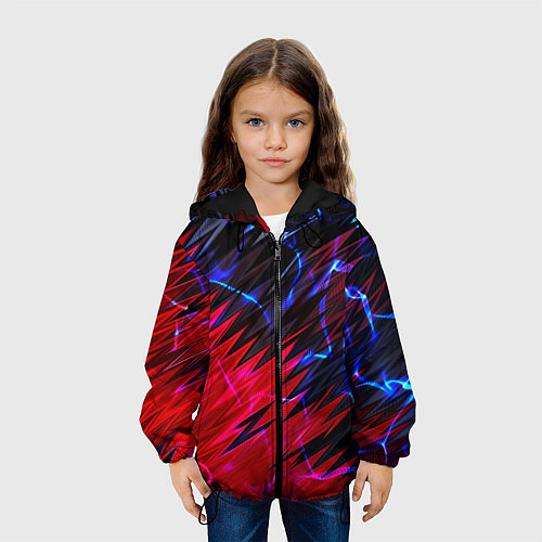 Детская куртка Вибро волны / 3D-Черный – фото 3