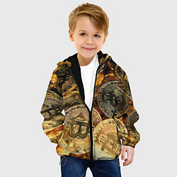 Куртка с капюшоном детская Золото цифровой эры, цвет: 3D-черный — фото 2