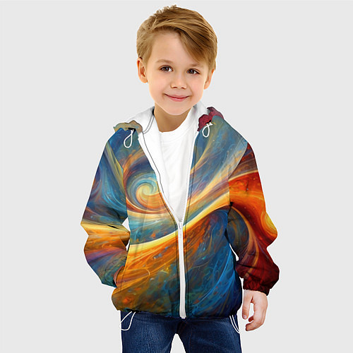 Детская куртка Космические завихрения / 3D-Белый – фото 4