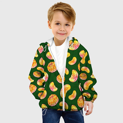 Детская куртка Мандариновые дольки / 3D-Белый – фото 4