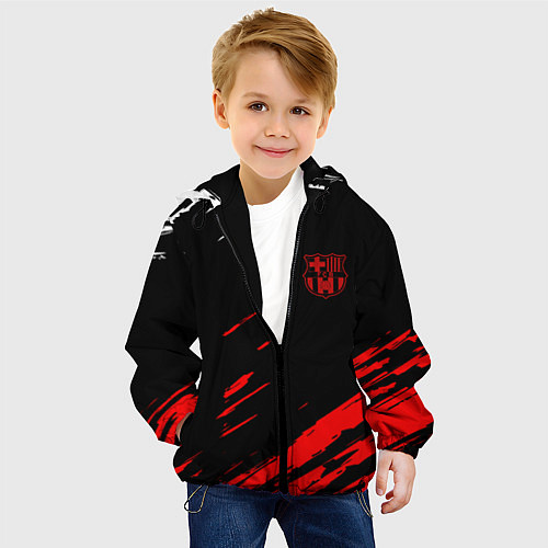 Детская куртка Барселона краски / 3D-Черный – фото 4