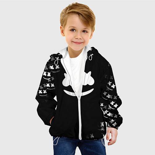 Детская куртка Marshmello black collection / 3D-Белый – фото 4