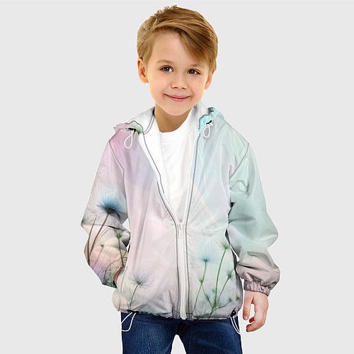 Детская куртка Цветочный восход / 3D-Белый – фото 4