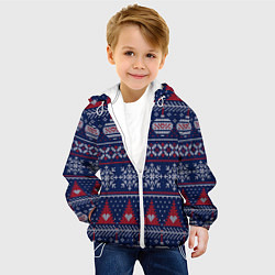 Куртка с капюшоном детская New Years sweater, цвет: 3D-белый — фото 2