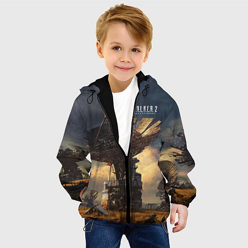 Детская куртка STALKER 2 спутниковые антенны / 3D-Черный – фото 4