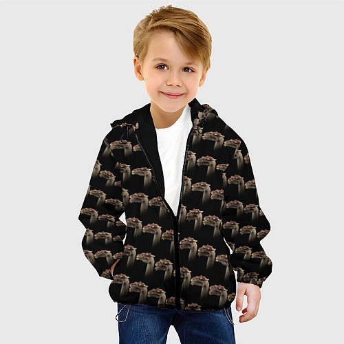 Детская куртка Паттерн драконов из тьмы / 3D-Черный – фото 4