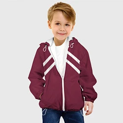 Куртка с капюшоном детская Бордовая кофта костюм Марата - слово пацана сериал, цвет: 3D-белый — фото 2