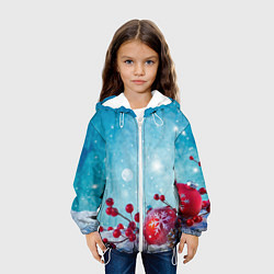 Куртка с капюшоном детская Сhristmas toys, цвет: 3D-белый — фото 2
