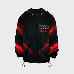 Куртка с капюшоном детская Audi stripes neon, цвет: 3D-черный