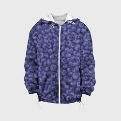 Куртка с капюшоном детская Черника ягода, цвет: 3D-белый