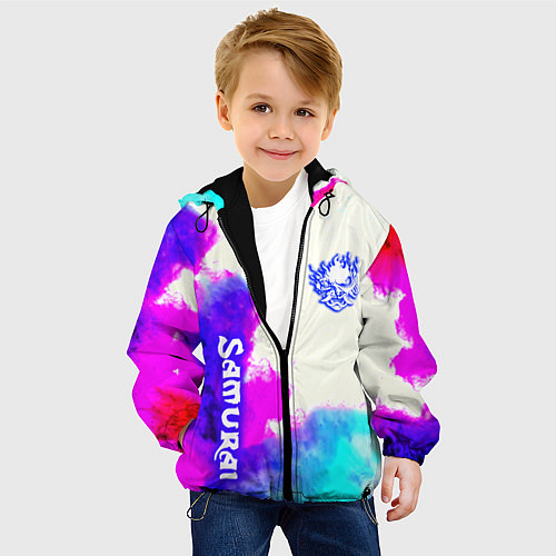 Детская куртка Samurai neon colors / 3D-Черный – фото 4
