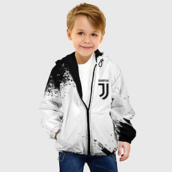 Куртка с капюшоном детская Juventus sport color black, цвет: 3D-черный — фото 2