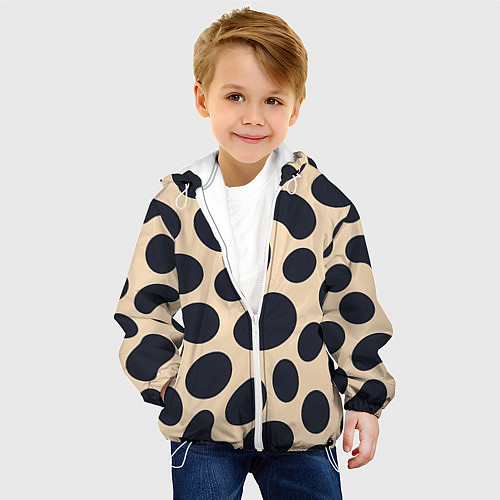 Детская куртка Пятнышки леопарда / 3D-Белый – фото 4