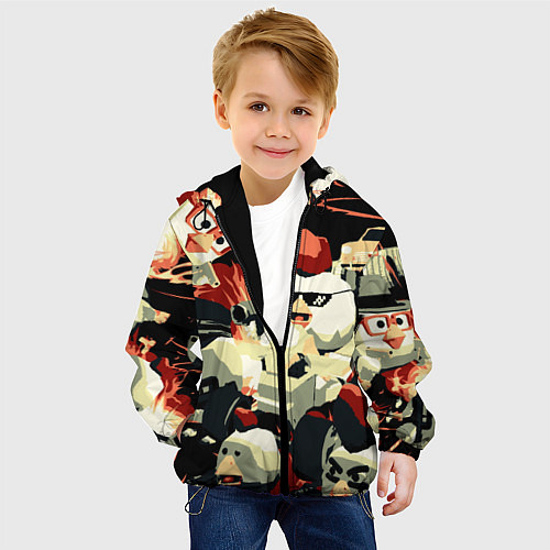 Детская куртка Чикен Ган заварушка / 3D-Черный – фото 4
