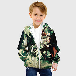 Куртка с капюшоном детская Геншин импакт персонажи, цвет: 3D-белый — фото 2