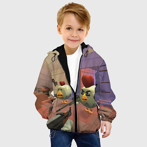 Детская куртка Чикен ган - скрин / 3D-Черный – фото 4