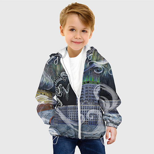 Детская куртка Черная пурга / 3D-Белый – фото 4