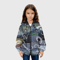 Куртка с капюшоном детская Черная пурга, цвет: 3D-черный — фото 2