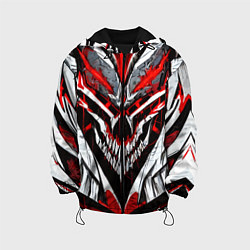 Детская куртка Агрессивный череп белый и красный