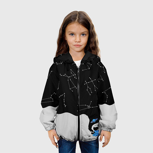 Детская куртка Космический космонавтик / 3D-Черный – фото 3