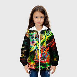 Куртка с капюшоном детская Хамелеон и стихии, цвет: 3D-белый — фото 2