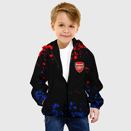 Детская куртка Арсенал Лондон краски / 3D-Черный – фото 4