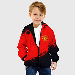 Куртка с капюшоном детская Manchester United colors sport, цвет: 3D-черный — фото 2