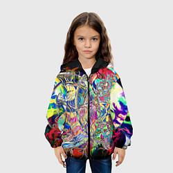 Куртка с капюшоном детская Сплетение Инь Ян, цвет: 3D-черный — фото 2