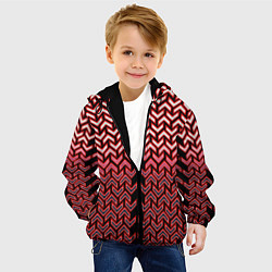 Куртка с капюшоном детская Красные стрелки на чёрном фоне киберпанк, цвет: 3D-черный — фото 2