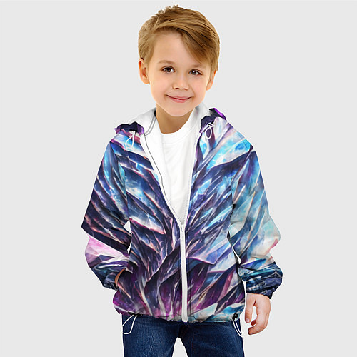 Детская куртка Синий драгоценный камень / 3D-Белый – фото 4