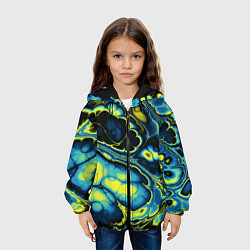 Куртка с капюшоном детская Абстрактный узор, цвет: 3D-черный — фото 2