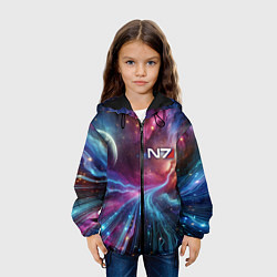 Куртка с капюшоном детская Mass Effect - N7, цвет: 3D-черный — фото 2