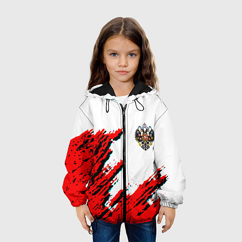 Детская куртка Россия герб империя / 3D-Черный – фото 3
