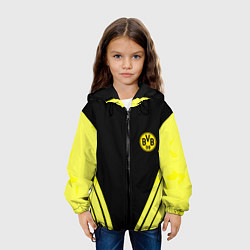 Куртка с капюшоном детская Borussia geometry yellow, цвет: 3D-черный — фото 2
