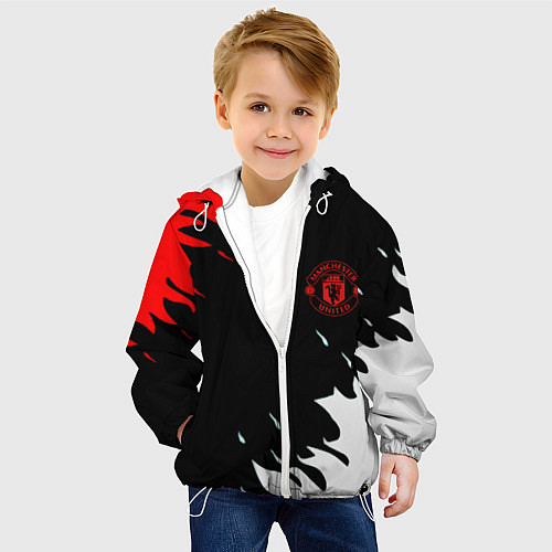 Детская куртка Manchester United flame fc / 3D-Белый – фото 4