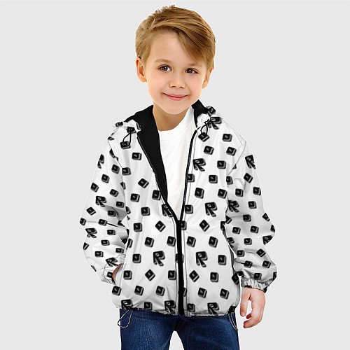 Детская куртка Roblox pattern / 3D-Черный – фото 4
