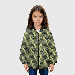 Куртка с капюшоном детская Олени - камуфляж, цвет: 3D-черный — фото 2