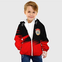 Куртка с капюшоном детская Герб ссср прошлое, цвет: 3D-белый — фото 2