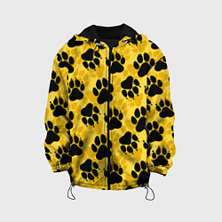 Куртка с капюшоном детская Dogs paws, цвет: 3D-черный