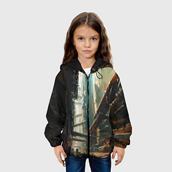 Куртка с капюшоном детская Индустриальный район, цвет: 3D-черный — фото 2