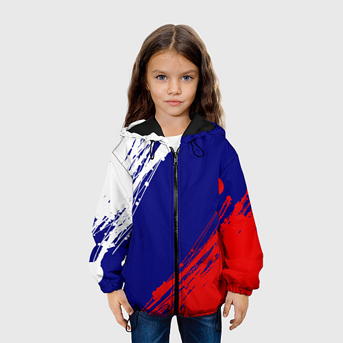 Детская куртка Триколор Россия / 3D-Черный – фото 3