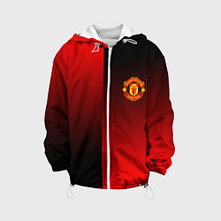 Куртка с капюшоном детская Манчестер Юнайтед градиент спорт, цвет: 3D-белый